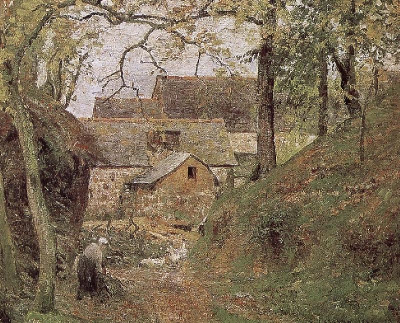 Farmhouse, Camille Pissarro